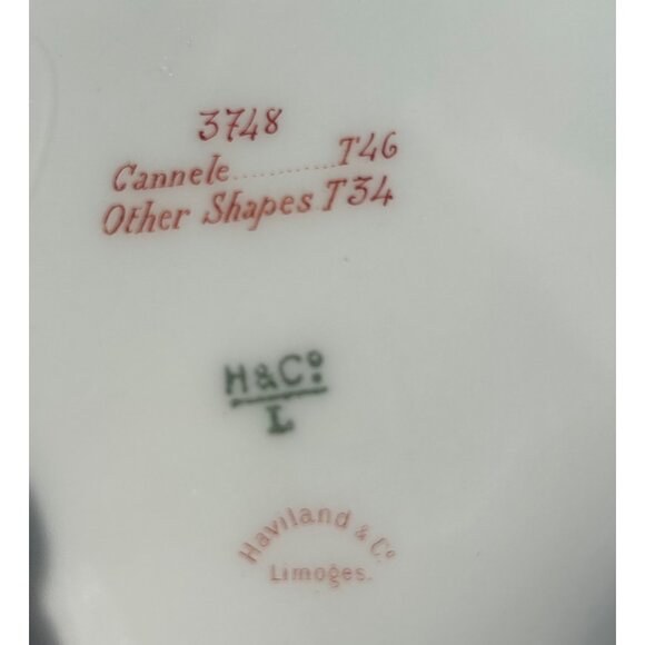 Extremely Rare Marks Antique 1800s Haviland Limoges Porcelain Dish Rare Pattern - Picture 8 of 16